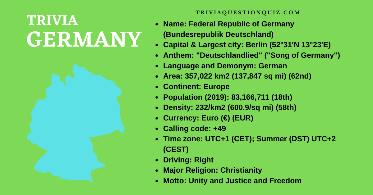 100 Fun Trivia Questions about Germany with Answers